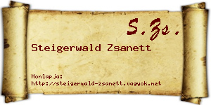 Steigerwald Zsanett névjegykártya